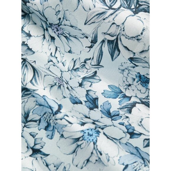 Badgley Mischka Midi Dress Floral Blue Size 10 New With Tag - Picture 4 of 4